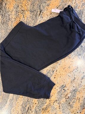 Victoria's Secret  Black Jogger Sweatpants with Drawstring and pockets.